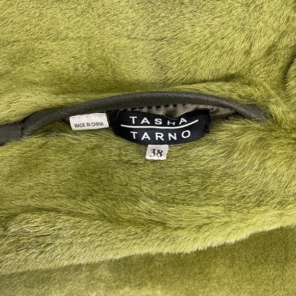 Real Shearling Light Green Crossover Reversible Jacket - Picture 7 of 8